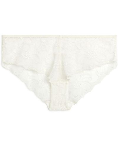 ARKET Lace Hipsters - White