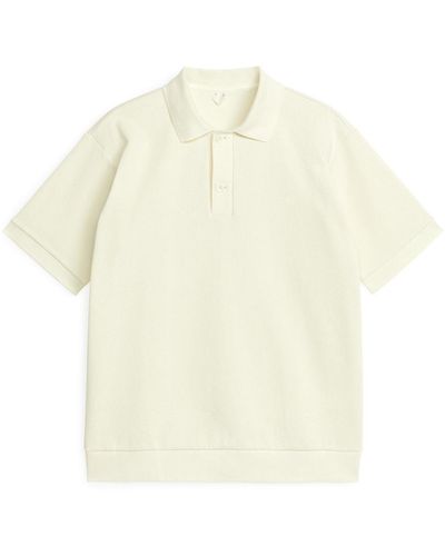 ARKET Textured Polo Shirt - White