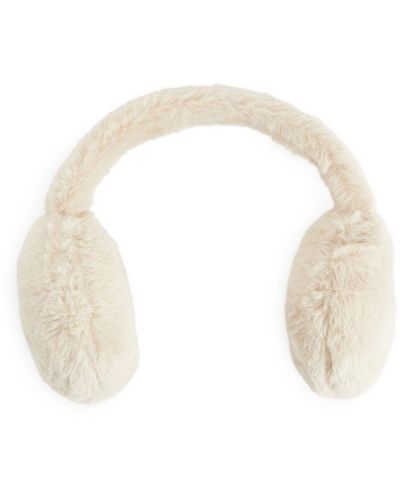 ARKET Faux Fur Earmuffs - White