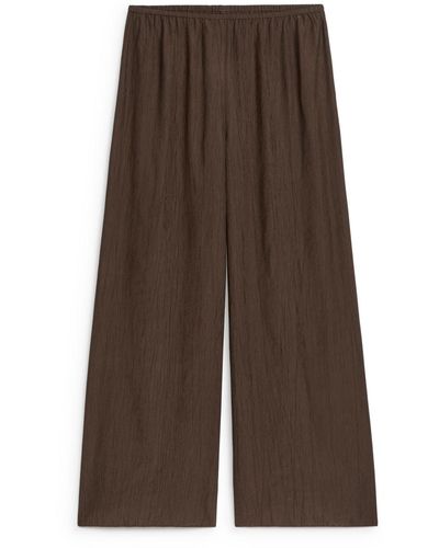 ARKET Crinkled Trousers - Brown