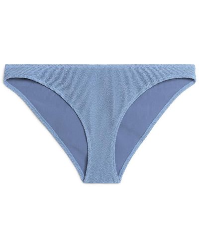 ARKET Crinkle-Bikinihose Mit Niedrigem Bund - Blau