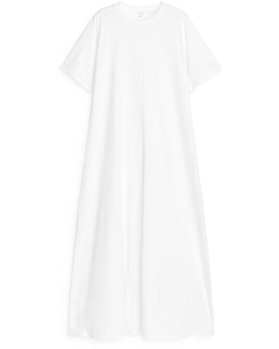 ARKET Weites T-Shirt-Kleid - Weiß