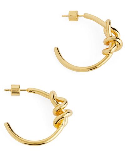 ARKET Gold-plated Knot Earrings - Metallic