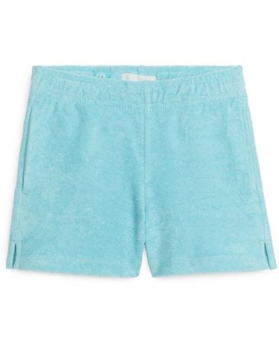 ARKET Cotton Towelling Shorts - Blue