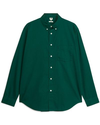 ARKET Cotton Twill Shirt - Green