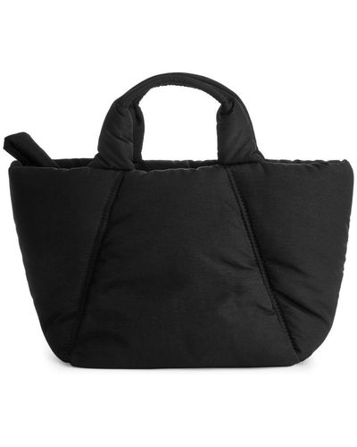 ARKET Small Puffy Tote Bag - Black