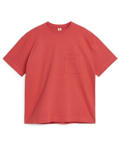 ARKET Oversize-T-Shirt In Schwerer Qualität - Rot