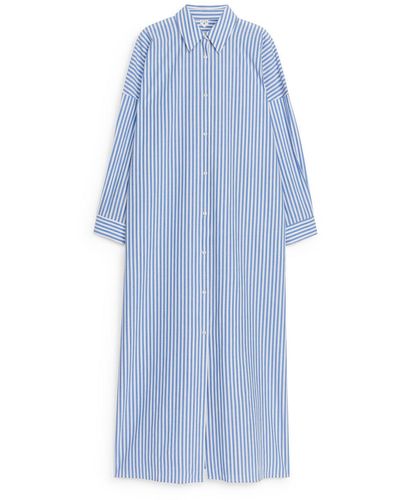 ARKET Long Shirt Dress - Blue