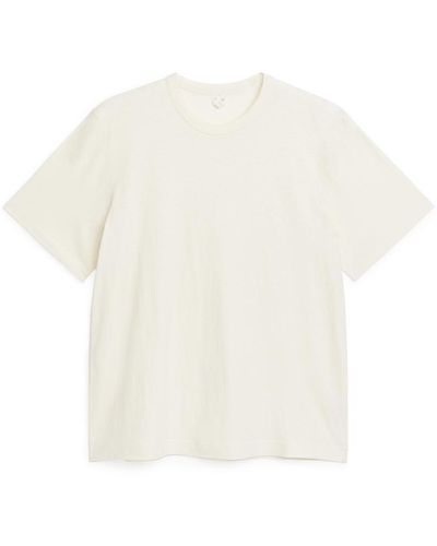 ARKET T-Shirt Aus Leinenmix - Weiß