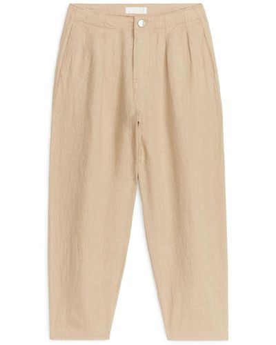 ARKET Linen Trousers - Natural