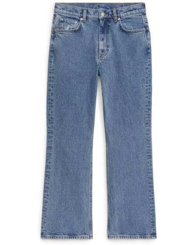 ARKET Fern Cropped Flared Stretch Jeans - Blue