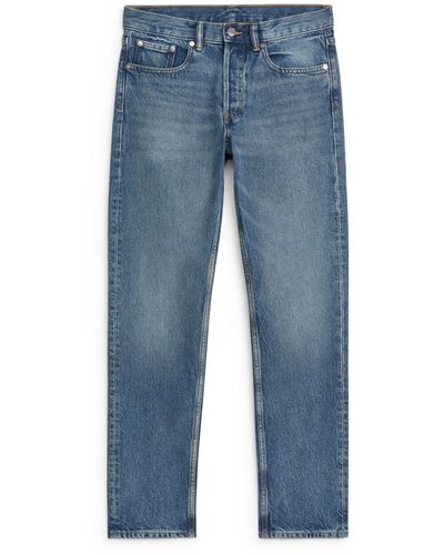 ARKET Park Cropped Regular Straight Jeans - Blue