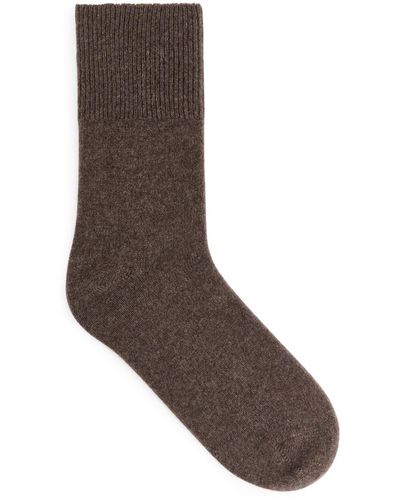ARKET Cashmere-blend Socks - Grey