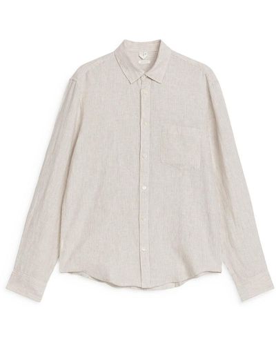 ARKET Regular-fit Linen Shirt - White