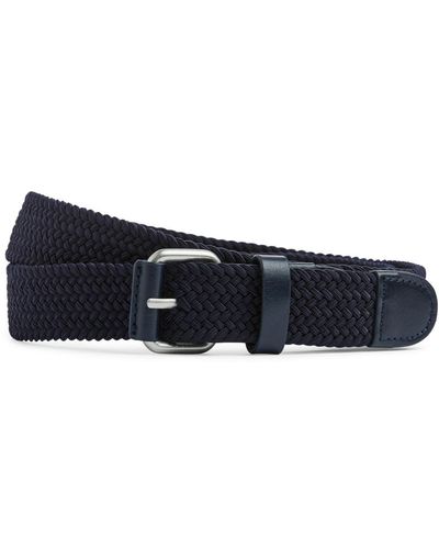 ARKET Braided Leather Trimmed Belt - Blue