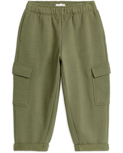 ARKET Cargo Cotton Trousers - Green