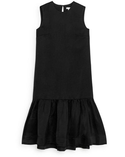 ARKET Flounce Dress - Black