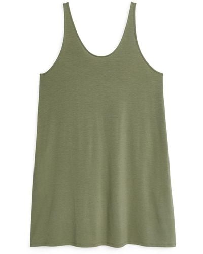 ARKET Jersey Tank Dress - Green