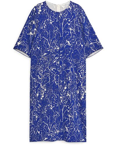 ARKET Printed Dress - Blue