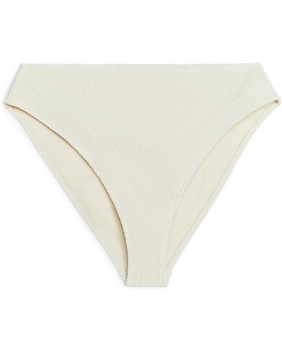 ARKET Crinkle-Bikinihose Mit Mittelhohem Bund - Weiß