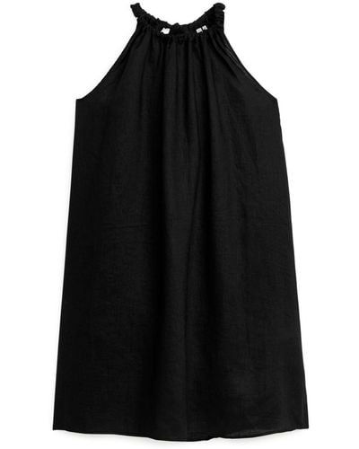 ARKET Sleeveless Linen Dress - Black