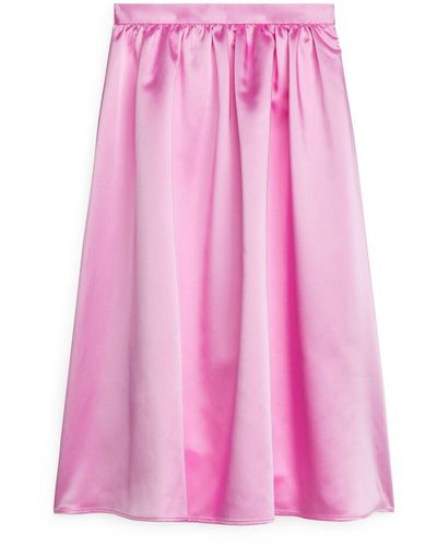 ARKET Taffeta Skirt - Pink