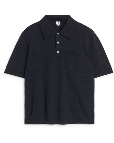 ARKET Short-sleeve Polo Shirt - Blue