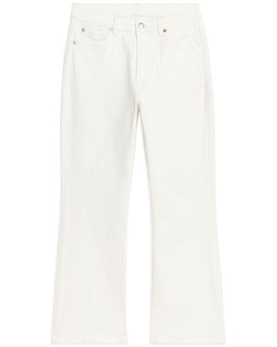 ARKET Fern Cropped Flared Stretch Jeans - White