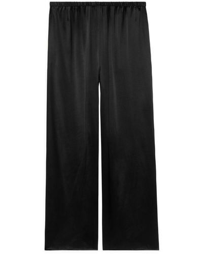 ARKET Silk Trousers - Black