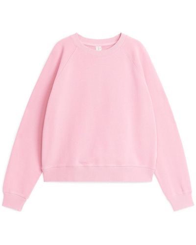 ARKET Weiches French-Terry-Sweatshirt - Pink