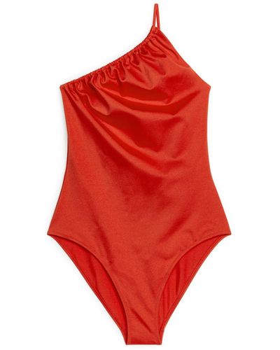 ARKET One-shoulder Swimsuit - Red