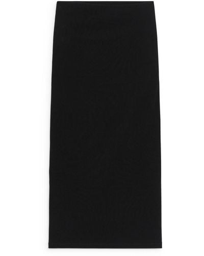 ARKET Ribbed Tube Dress - Black