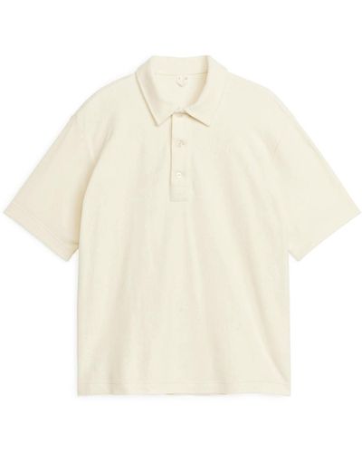 ARKET Poloshirt Aus Baumwollfrottee - Weiß