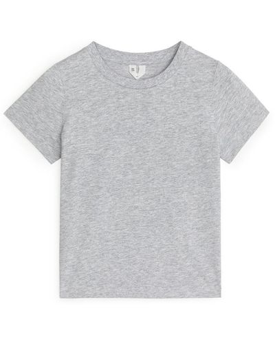 ARKET T-Shirt Mit Rundhalsausschnitt - Grau