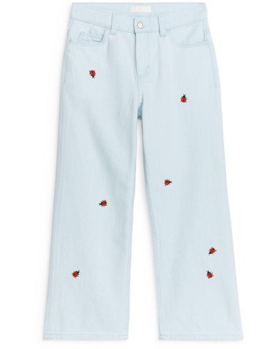 ARKET Embroidered Denim Trousers - Blue