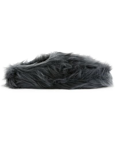 ARKET Fluffy Indoor Slippers - Black