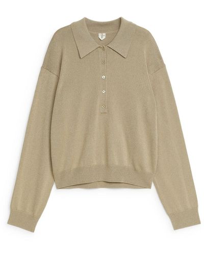 ARKET Polo Jumper - Natural