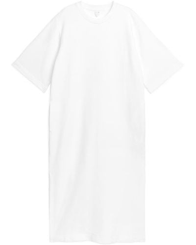 ARKET T-Shirt-Kleid Aus French Terry - Weiß
