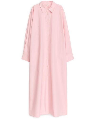 ARKET Oversized Shirt Dress - Pink
