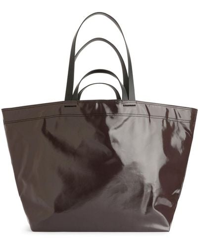 ARKET Coated Canvas Tote - Brown