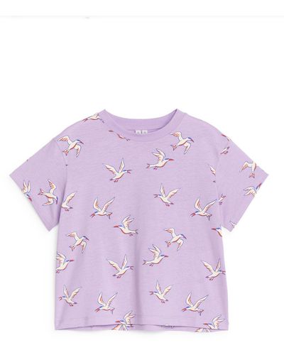 ARKET Wide-fit T-shirt - Purple