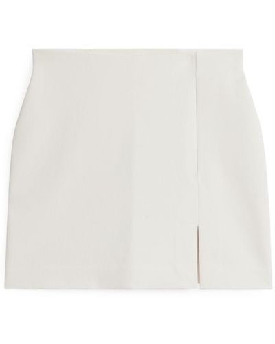 ARKET Mini Jersey Skirt - White