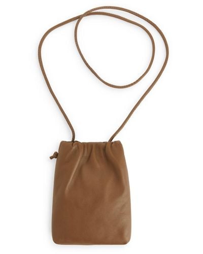 ARKET Leather Crossbody Bag - Brown