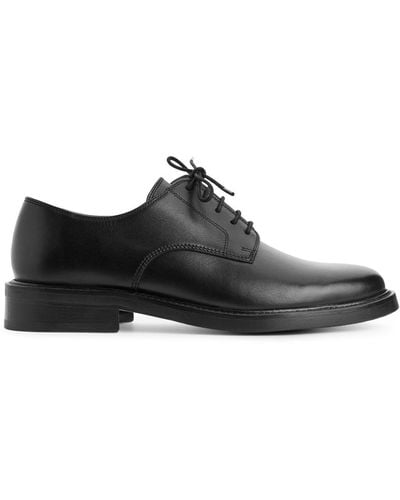 ARKET Leather Derby Shoes - Black
