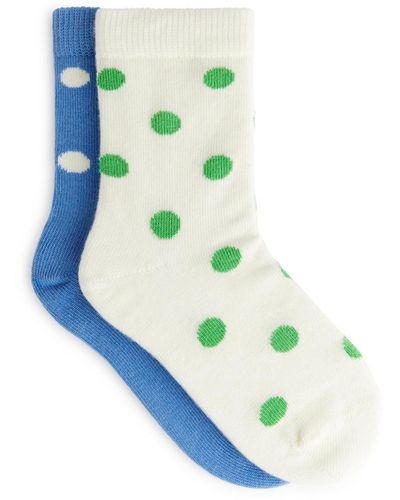 ARKET Jacquard-Socken, 2Er-Pack - Blau