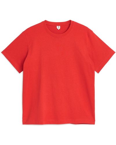 ARKET Heavyweight T-shirt - Red