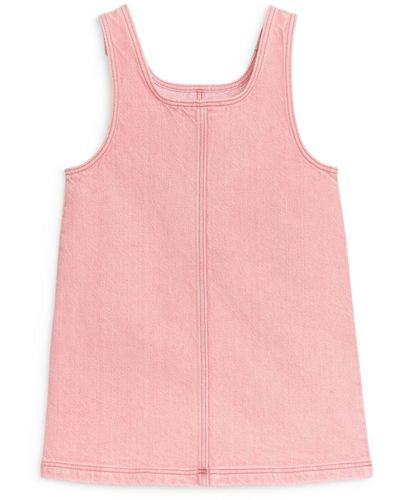 ARKET Sleeveless Denim Dress - Pink