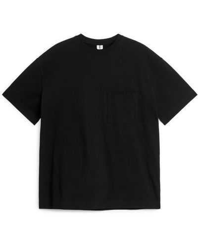 ARKET Oversize-T-Shirt In Schwerer Qualität - Schwarz