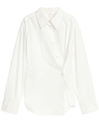 ARKET Asymmetric Wrap Shirt - White