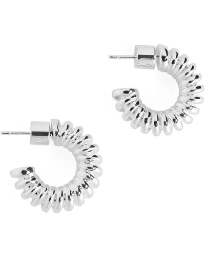 ARKET Mini Twisted Hoop Earrings - White